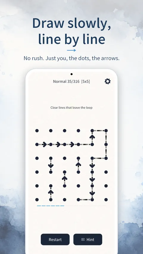 ArrowLoop screenshot: a puzzle in progress