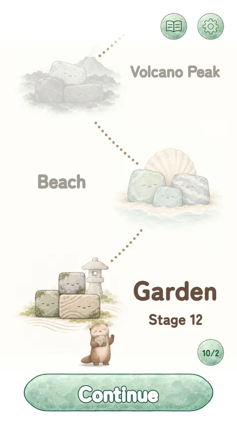 Pitile screenshot: the map of areas